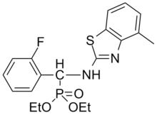 毒氟磷的分子結構