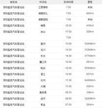 鹽田長途汽車客運站時刻表