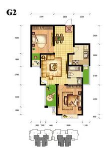 山水灣G22室2廳1衛1廚 86.00㎡