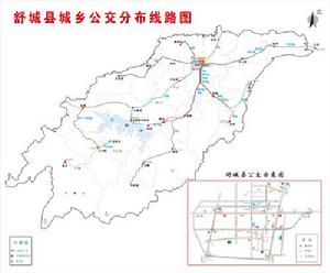 舒城縣城鄉公交分布線路圖