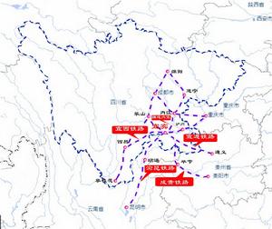 宜賓 鐵路網 示意圖