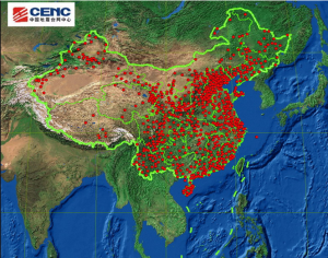 區域地震台站分布圖