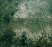 《穿過竹林的歌聲》油畫160x180 cm  2009年