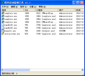 軟體啟動進程監視器