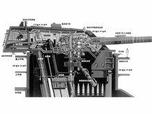 大和級戰列艦武藏號艦460毫米主炮炮塔剖視圖