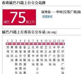 香港公交城巴75路