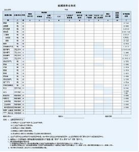 能源消費結構表