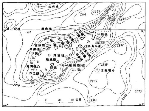 九章群礁地形圖