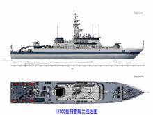 12700型掃雷艦二視線圖