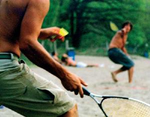 沙灘上的Speedminton