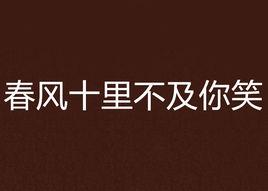 春風十里不及你笑