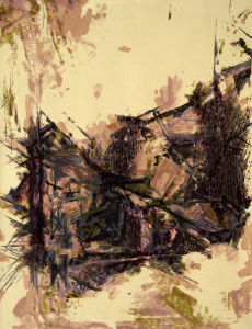 《都市涅磐-2》絲網版畫 2007年 50x75cm