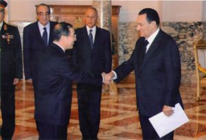 宋愛國大使向埃總統穆巴拉克遞交國書