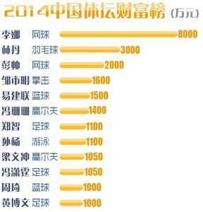 2014中國體壇財富榜