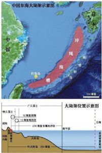 東海大陸架示意圖