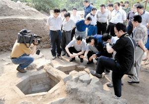 太山龍泉寺地宮考古現場