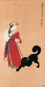 蕃女掣龐圖