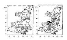 夏季最高、最低溫度特徵向量空間分布圖