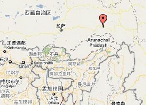 易貢鄉在西藏自治區內位置