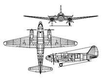 C-46運輸機三視圖