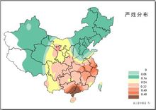 嚴姓人口分布