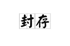 封存[漢語詞語]