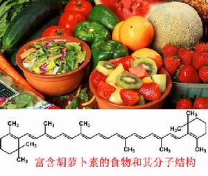 富含胡蘿蔔素食物及其分子結構