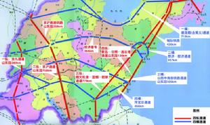 山東鐵路“四縱四橫”規劃方案