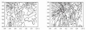 圖5 渦度（實線）、溫度平流（點線）剖面圖