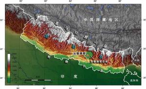 尼泊爾地形圖