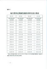 航空資料定期頒發制的共同生效日期表