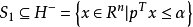 S_1\subseteq H^-=\left \{ {x\in R^n |p^Tx\leq \alpha} \right \}