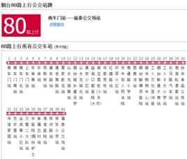 煙臺公交80路