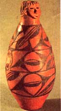 （圖）人頭形器口彩陶瓶
