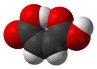 順丁烯二酸分子的空間填充模型