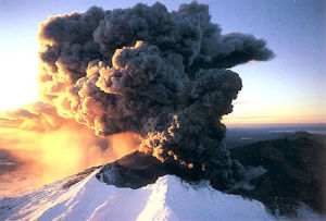 魯阿佩胡火山噴發時的狀況