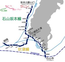 大津線線路圖