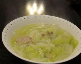 白菜肉片湯