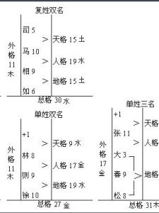 五格數理 