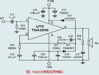 圖5.TDA2030套用電路