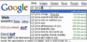 Google Suggest——搜尋藝人熱門音樂