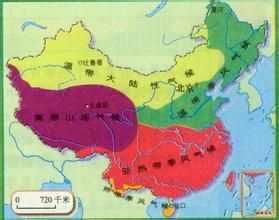 暖溫帶大陸性季風氣候