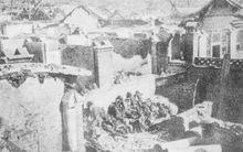 日軍“掃蕩”後被毀的潘家峪