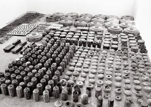 1994年被排除的各種地雷樣品展示