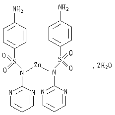 磺胺嘧啶鋅結構式