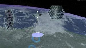 首先將太陽能轉化為電能以微波的形式輸送到地球