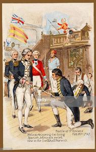 納爾遜接受西班牙艦長的投降