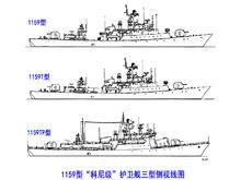 1159/1159T/1159TP型護衛艦側視線圖