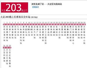 大足公交203路