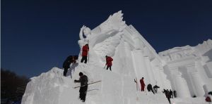 雪雕淨月女神